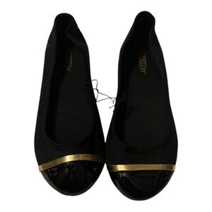 Seychelles Women’s Black Ballet Flats with Gold Detail 7.5